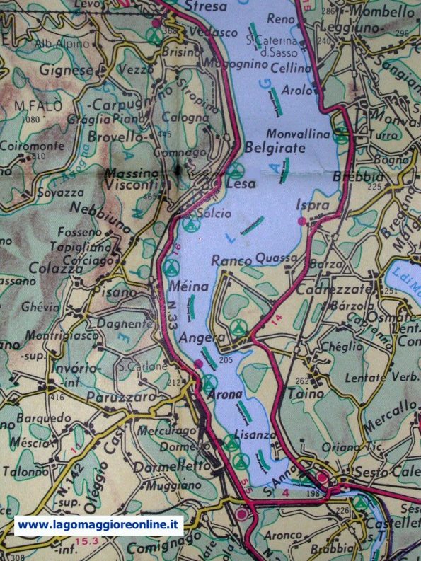 Mappa Basso Lago Maggiore