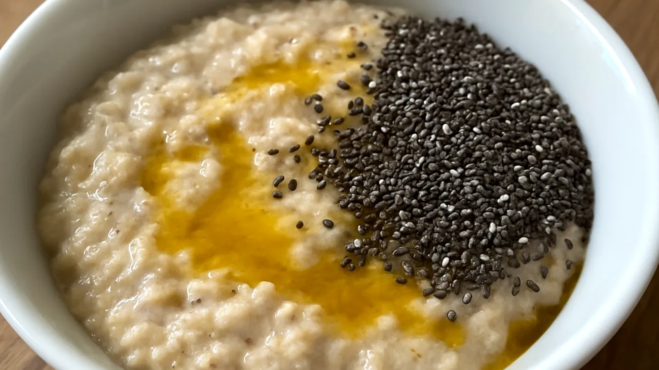 Porridge di avena con semi di chia e olio di argan"