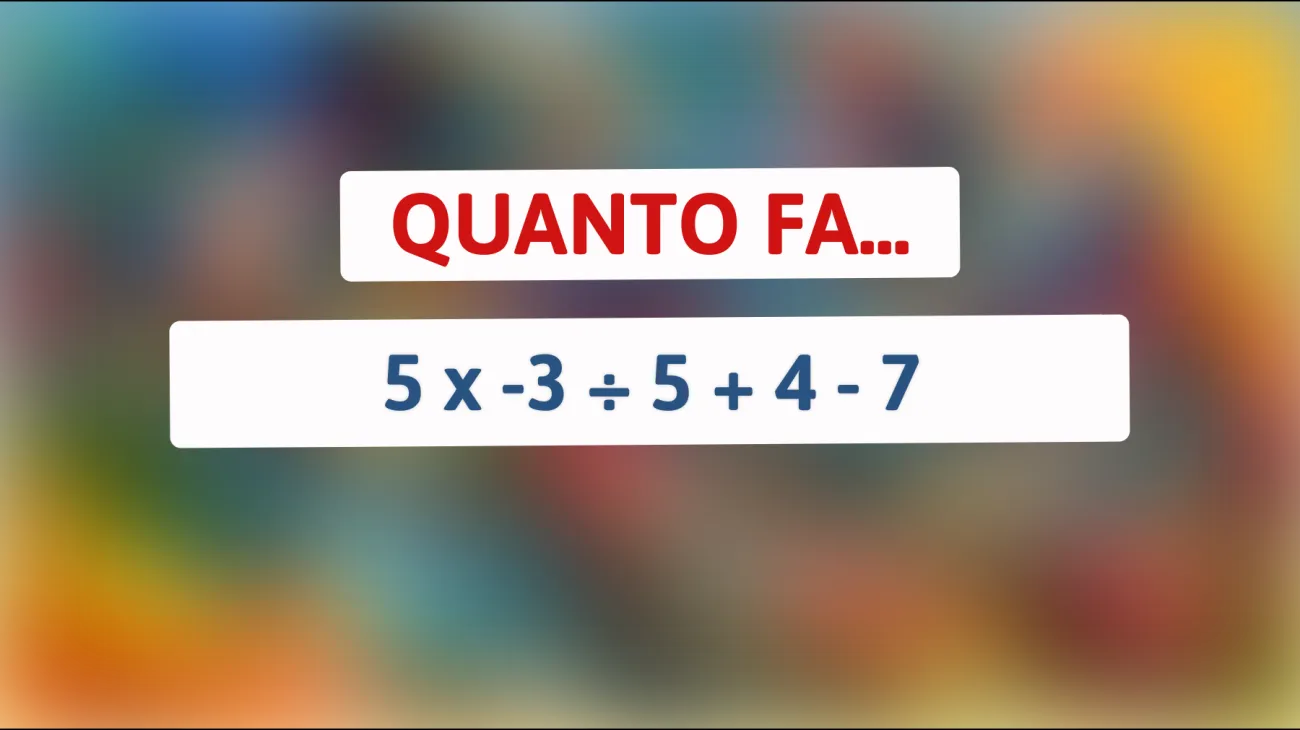 Solo le menti più brillanti possono risolvere questo enigma matematico! Hai il coraggio di provarci?"