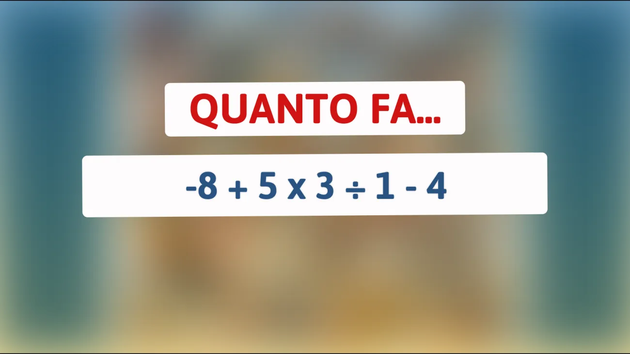 \"Solo i più intelligenti possono risolvere questo enigma matematico! Riesci a calcolare la risposta giusta?\""