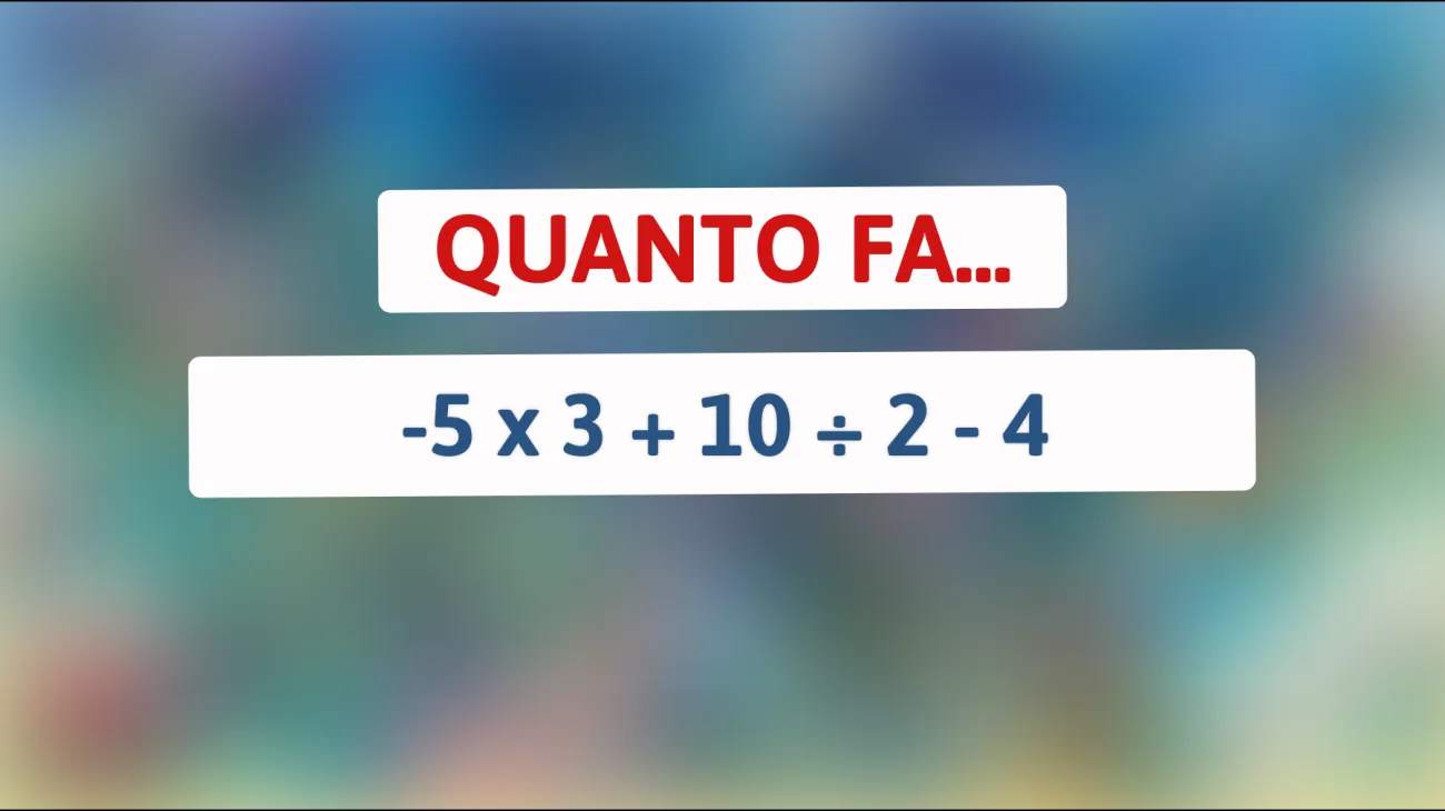 Sfida la tua intelligenza: Riesci a risolvere questo rompicapo matematico? Solo i veri geni conoscono la risposta!"