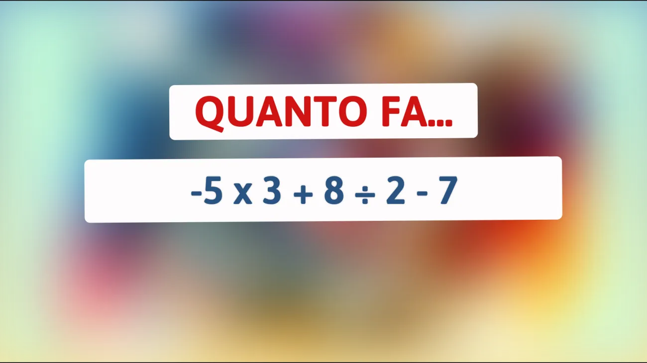 Solo i veri geni riescono a risolvere questo indovinello matematico da capogiro! Ci riesci? Testa la tua intelligenza ora!"
