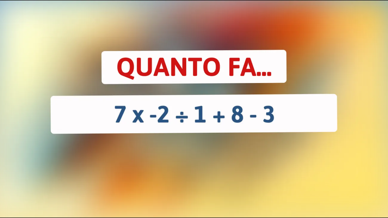 Solo il 1% delle menti più brillanti riesce a risolvere questo semplice calcolo matematico: sei tra loro? Scopri la tua genialità!"