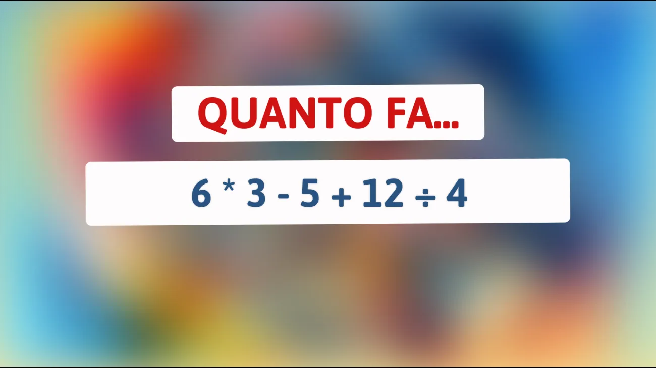 Solo le menti più brillanti riescono a risolvere questo indovinello matematico! Sei tra loro? Scopri se hai quello che serve!"